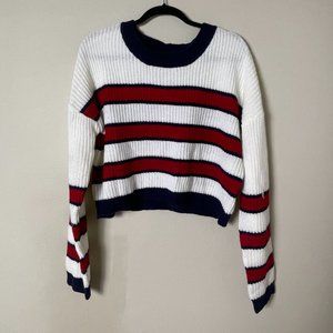 American Striped States Minimalist Modern Chic Girly Artsy Pullover Sweater
